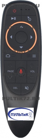 Пульт универсальный ClickPDU G10S Air Mouse с гироскопом и голосовым управлением для Android TV Box, PC фото 1